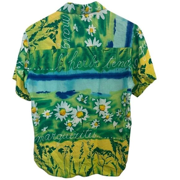 Jams World Short Sleeve Floral Button Down Top Size M - Picture 2 of 6